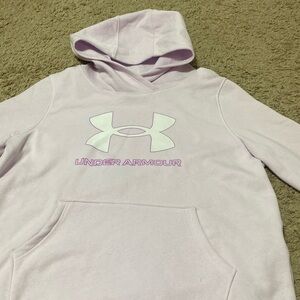 Under armour hoodie size yxl lilac worn once